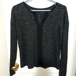 Sanctuary Black Glitter Top